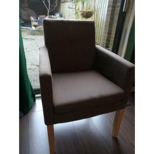 4 eettafel stoelen bruin