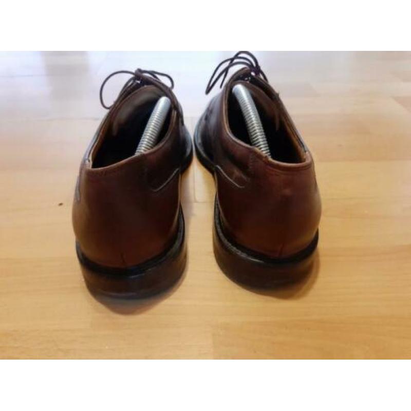 Van Bommel Cap toe Derby / Bluchers maat 8 / 42 bruin leer