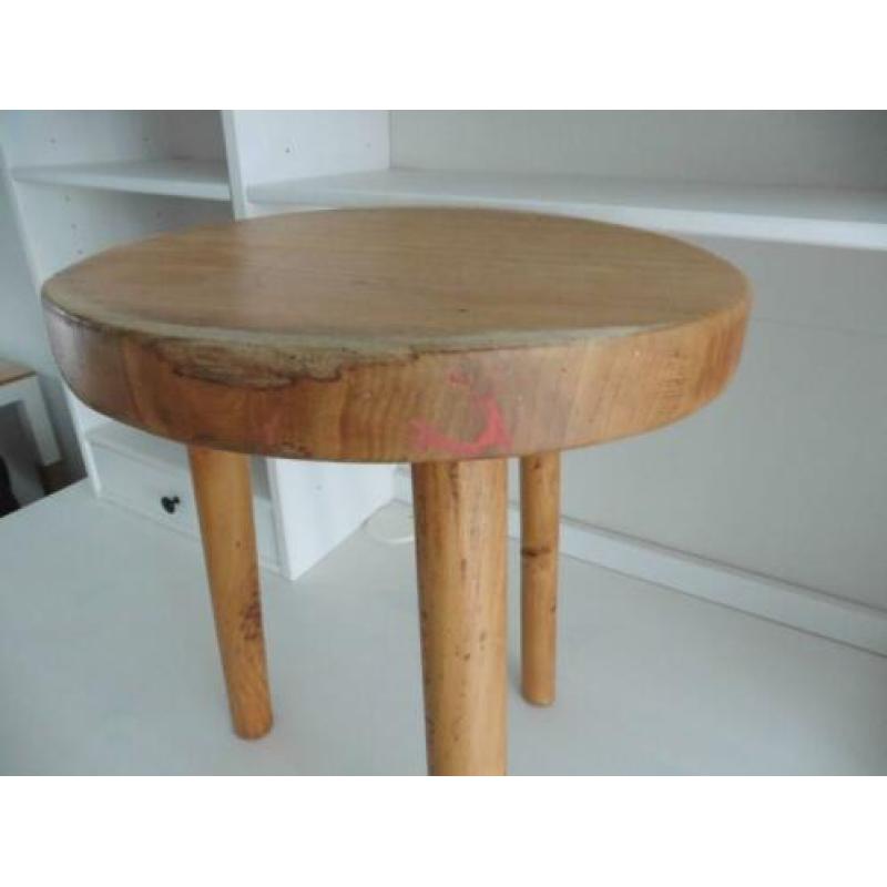 Krukje bijzettafeltje hout retro vintage