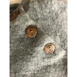 Mooie grijze wollen raglan trui van Engel Natur 50 56