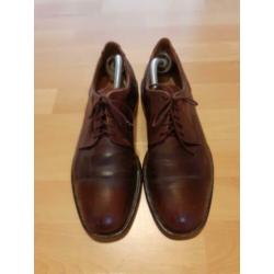 Van Bommel Cap toe Derby / Bluchers maat 8 / 42 bruin leer