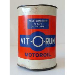 Oud blik Vitorun motoroil olieblik motorolie reclame