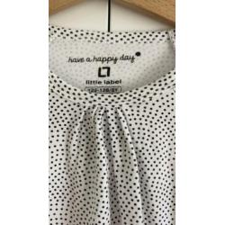 Jurkje Little Label 122-128 wit zgan