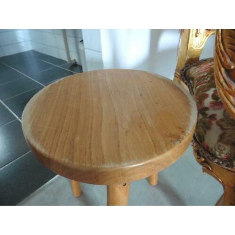 Krukje bijzettafeltje hout retro vintage