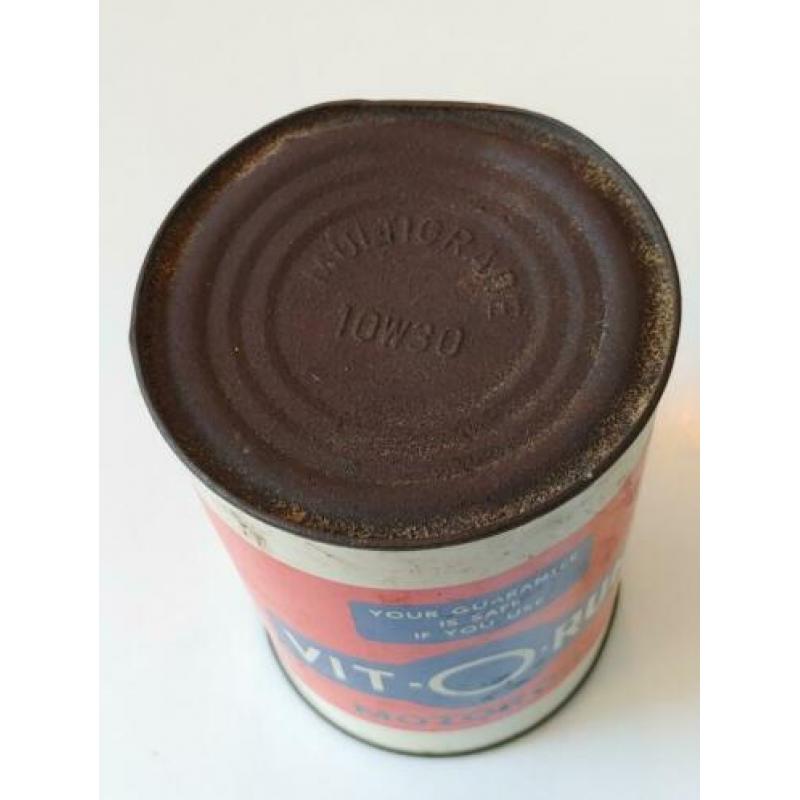 Oud blik Vitorun motoroil olieblik motorolie reclame
