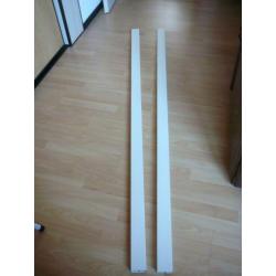 2 x kunststof goot, 2 meter, 60 x 40, crème wit