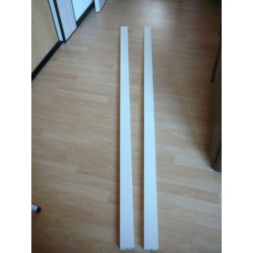 2 x kunststof goot, 2 meter, 60 x 40, crème wit