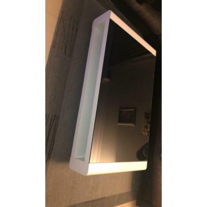 Salontafel Hoogglans wit met zwarte glas 140X80X32