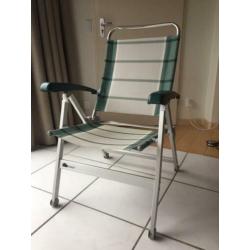 4 Dukdalf lichtgew. campingstoelen. Verstelbaar 8 standen.