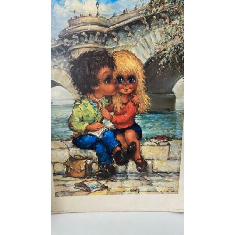 MICHEL THOMAS retro poster- Krisarts 1975 /54 bij 40 cm