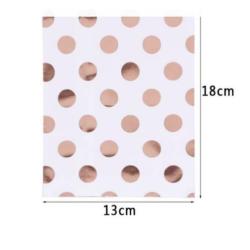 Traktatie zakjes - Uitdeelzakjes | Rosé Goud - Dots | Papier