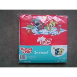 Woezel en Pip zwemset meisje nieuw rood/roze mt. 116-122
