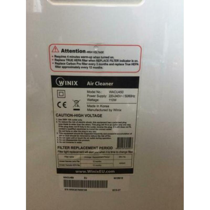 Luchtfilter Winix Aircleaner U450