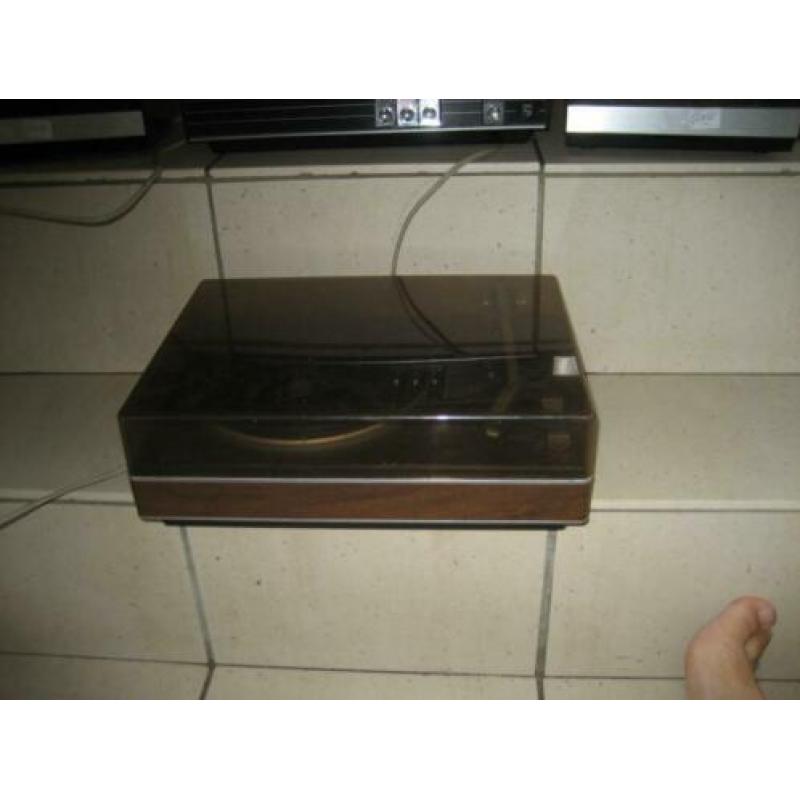 Sixties stereo combi versterker pick up boxen hout