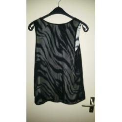 REVELATION singlet zwart met strass; Mt L (S822)