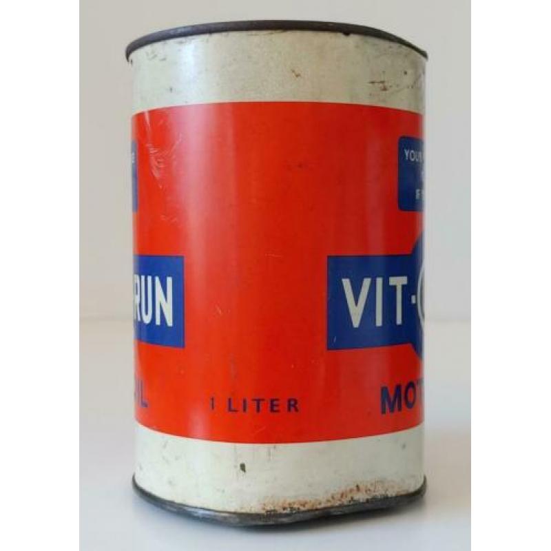 Oud blik Vitorun motoroil olieblik motorolie reclame