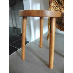 Krukje bijzettafeltje hout retro vintage