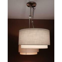 hanglamp met dubbele kappen - armatuur is van staal