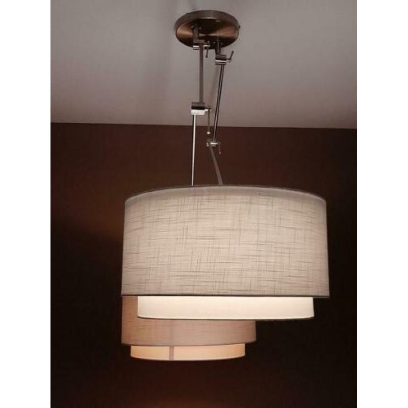 hanglamp met dubbele kappen - armatuur is van staal