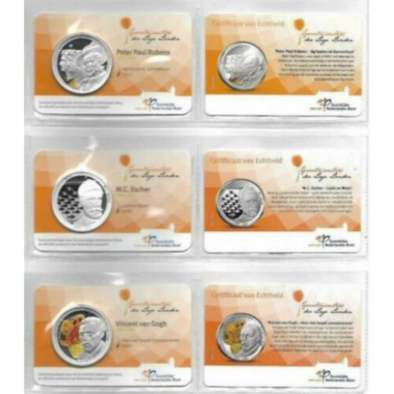 Grootmeesters der Lage Landen <> 12 zilveren munten coincard