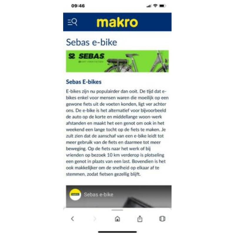 Elektrisch fiets 28inch merk obike nieuw met bon garantie