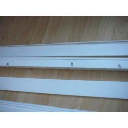 2 x kunststof goot, 2 meter, 60 x 40, crème wit