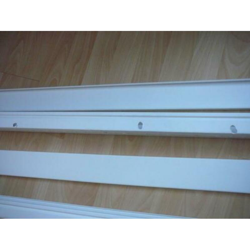 2 x kunststof goot, 2 meter, 60 x 40, crème wit