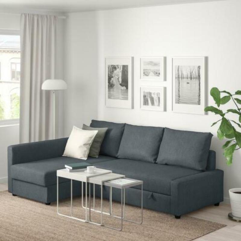 Ikea hoek slaapbank Friheten grijs zgan