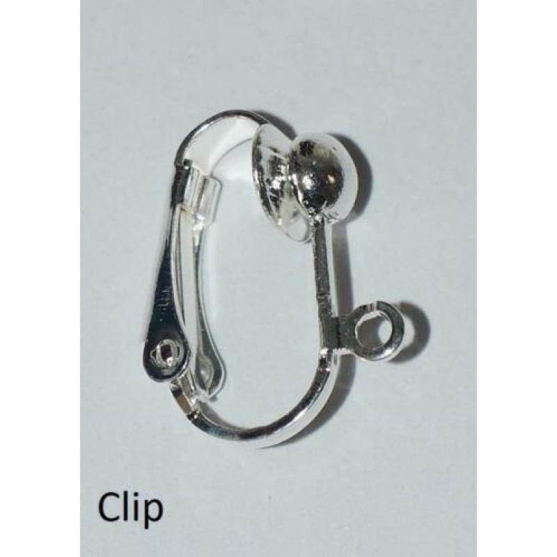 Ster oorbellen met clips, haakjes of stekers (4240)