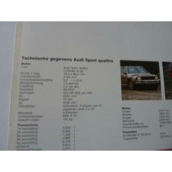 2 Folders: Audi Quattro en Sport Quattro ("oer' Quattro)