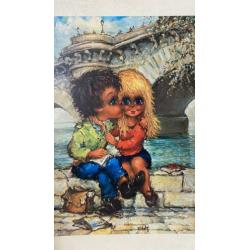 MICHEL THOMAS retro poster- Krisarts 1975 /54 bij 40 cm