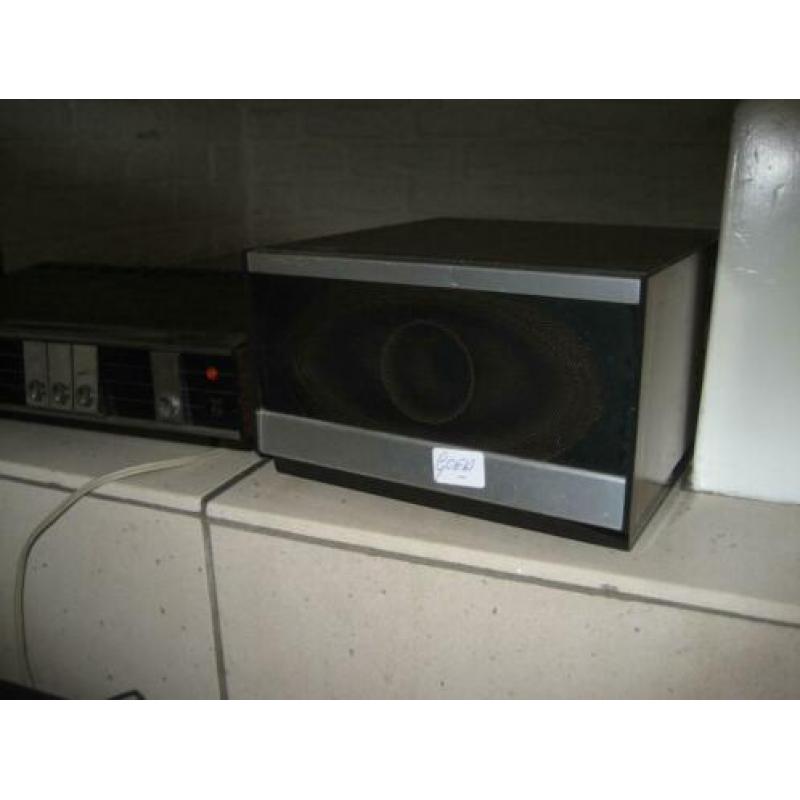 Sixties stereo combi versterker pick up boxen hout