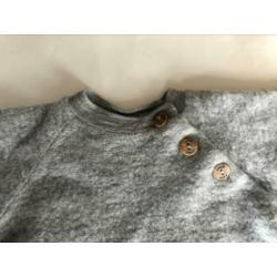 Mooie grijze wollen raglan trui van Engel Natur 50 56