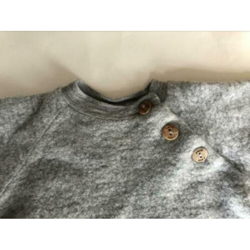 Mooie grijze wollen raglan trui van Engel Natur 50 56