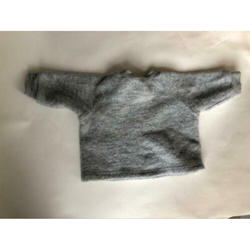 Mooie grijze wollen raglan trui van Engel Natur 50 56