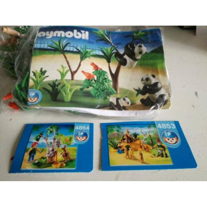 Playmobiel panda's, 3241, 4854 koala, 4853 stokstaartjes