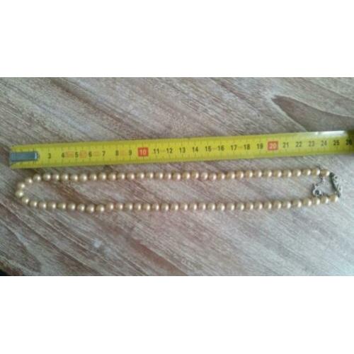 Vintage retro nep parelketting parel ketting mooie sluiting