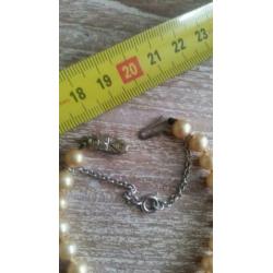 Vintage retro nep parelketting parel ketting mooie sluiting