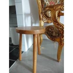 Krukje bijzettafeltje hout retro vintage