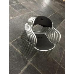 zes stapelbare tafel stoelen - buiten tuin binnen bureau
