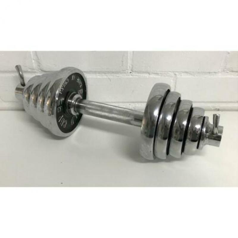 Verchroomd 15 kg halter