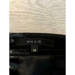 Nikkie Plessen A lijn rok lak leer mira skirt zwart 36 S