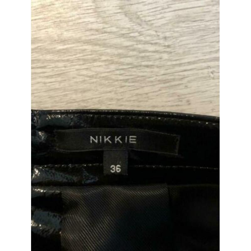 Nikkie Plessen A lijn rok lak leer mira skirt zwart 36 S