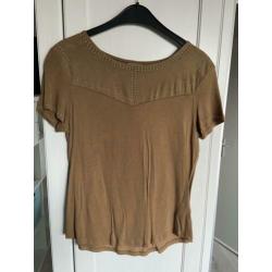 Vero moda shirt met suède bovenkant maat s 36