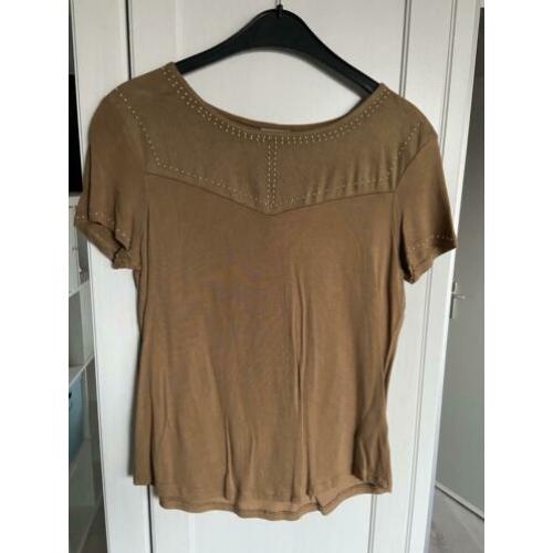 Vero moda shirt met suède bovenkant maat s 36