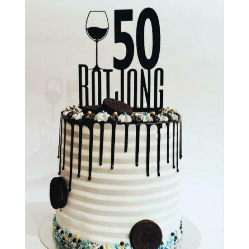 eigen naam Caketopper Acryl taarttopper