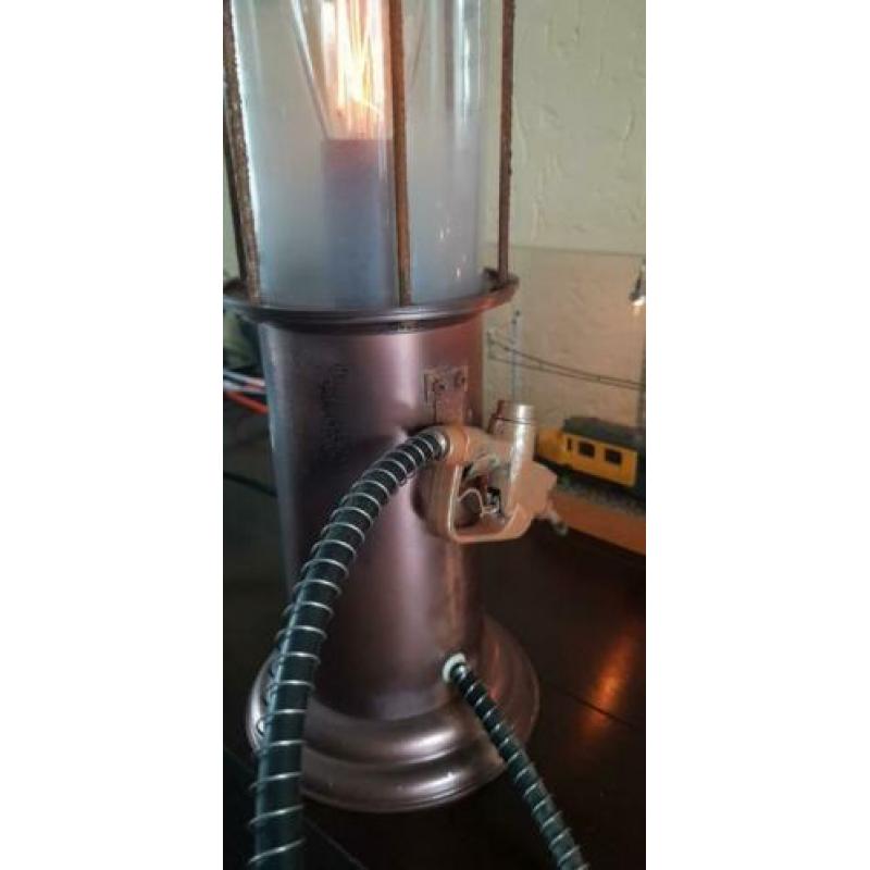 Gaspump steampunk style mancave.