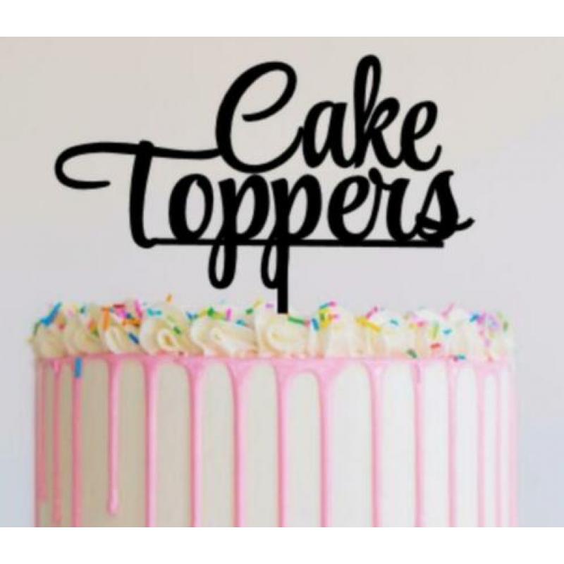 eigen naam Caketopper Acryl taarttopper