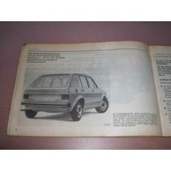 Handleiding/ instructieboekje Volkswagen Golf/ 1974