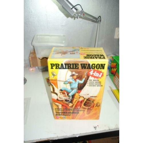 Lone ranger vintage playset prairie wagon !